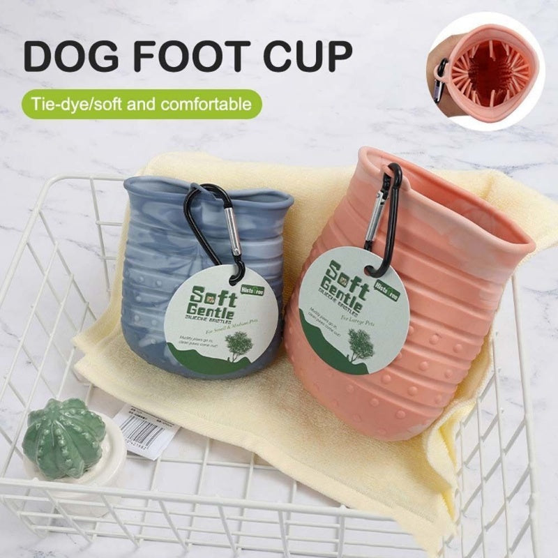 2-in-1 Dog Paw Cleaner Cup – Portable Pet Paw Washer & Brush | PetPawy™