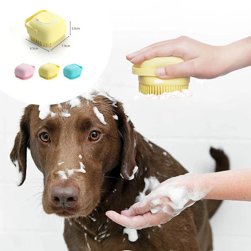 2-in-1 Pet Bathing Brush & Massager  – Dog & Cat Grooming Brush | PetPawy™